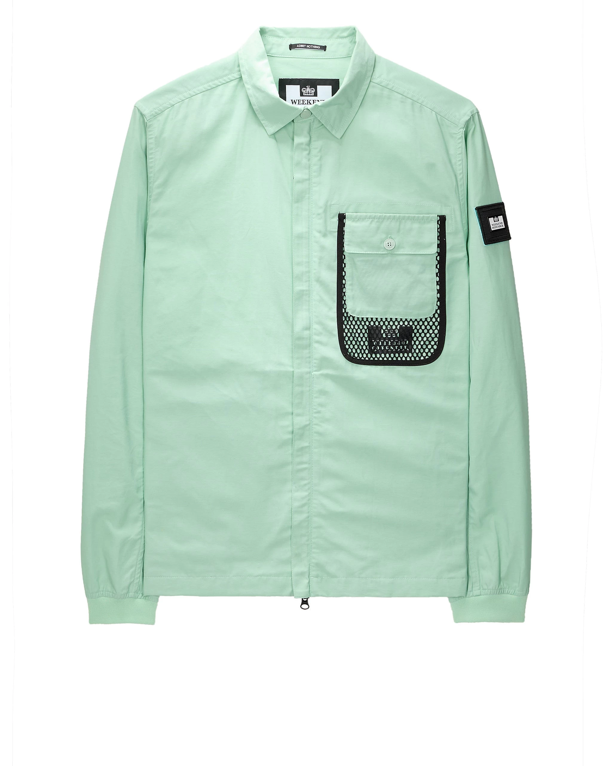Weekend Offender Latmun Mesh Pocket Over-Shirt Mint Tea Green 1 Weekend Offender Latmun Mesh Pocket Over-Shirt Mint Tea Green