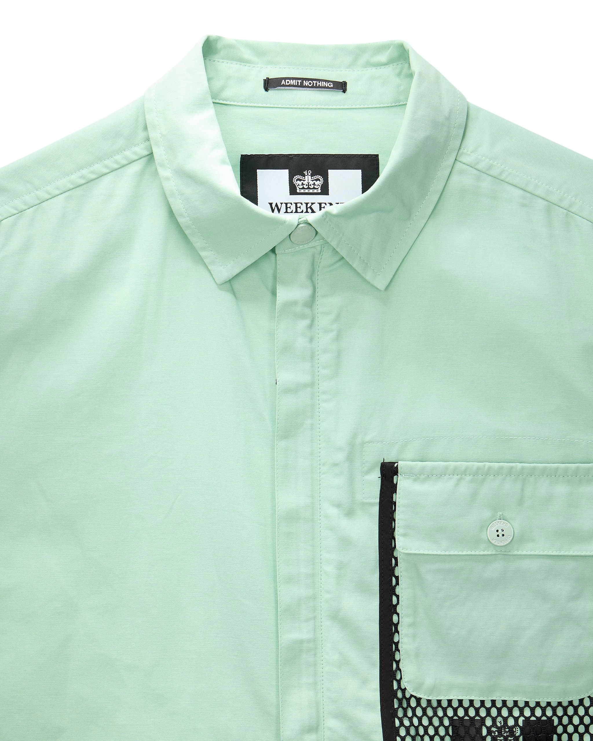 Weekend Offender Latmun Mesh Pocket Over-Shirt Mint Tea Green 5 Weekend Offender Latmun Mesh Pocket Over-Shirt Mint Tea Green - Image 5