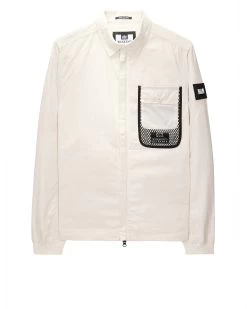 Weekend Offender Latmun Mesh Pocket Over-Shirt Winter White