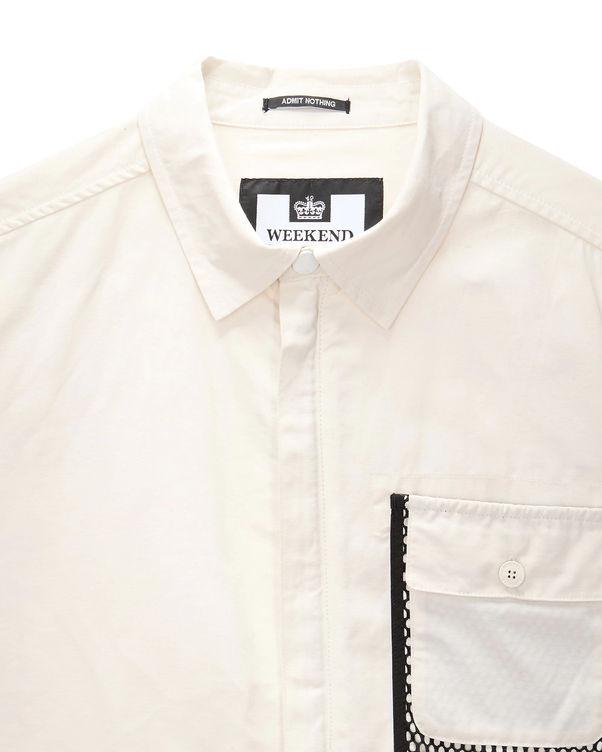 Weekend Offender Latmun Mesh Pocket Over-Shirt Winter White 5 Weekend Offender Latmun Mesh Pocket Over-Shirt Winter White - Image 5