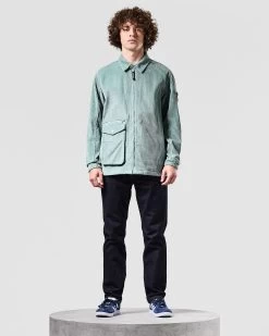 Weekend Offender Vinnie Cord Over-Shirt Mint Tea Green -Fashion sportswear OSAW2311 VINNIE MINT TEA 1347 MODEL