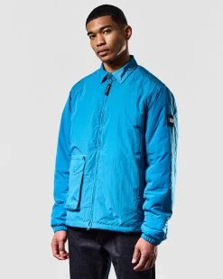 Weekend Offender Vinnie Thermo Over-Shirt Azure Blue -Fashion sportswear OSAW2315 VINNIE THERMO AZURE 1603 MODEL