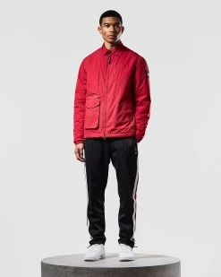 Weekend Offender Vinnie Thermo Over-Shirt Scarlet Red -Fashion sportswear OSAW2315 VINNIE THERMO SCARLET 1489 MODEL