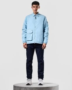 Weekend Offender Vinnie Thermo Over-Shirt Winter Sky Blue -Fashion sportswear OSAW2315 VINNIE THERMO WINTER SKY 1034 MODEL