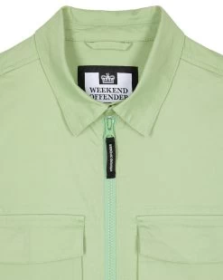 Weekend Offender Formella Over-Shirt Pale Moss Green -Fashion sportswear OSSS24 02 FORMELLA PALE MOSS 2454