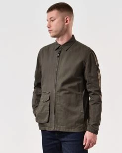 Weekend Offender Vinnie Over-Shirt Castle Green -Fashion sportswear OSSS2401 VINNIE CASTLE GREEN 6197 MODEL