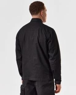 Weekend Offender Porter Over-Shirt Black -Fashion sportswear OSSS2409 PORTER BLACK 5310 MODEL