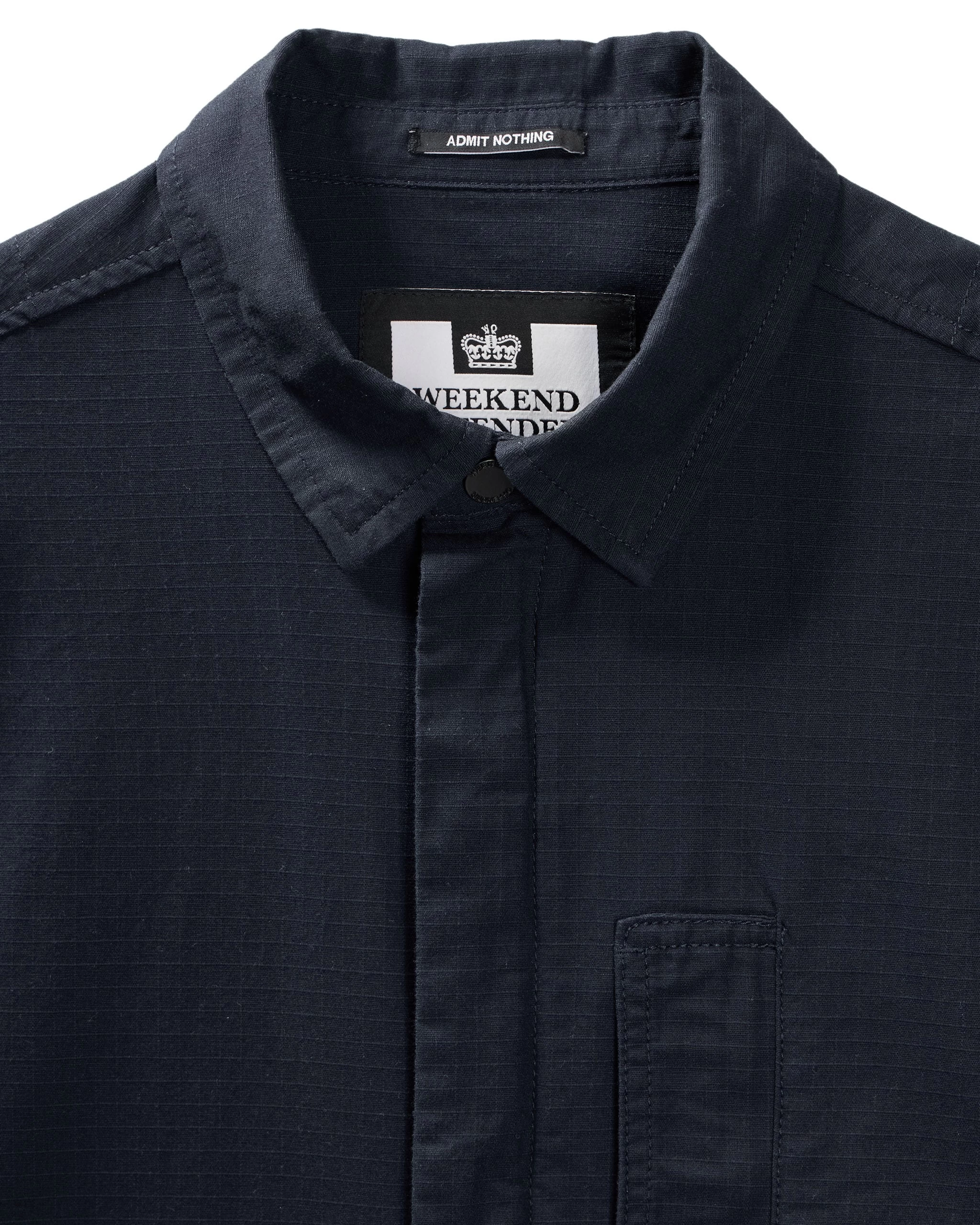 Weekend Offender Porter Over-Shirt Navy 5 Weekend Offender Porter Over-Shirt Navy - Image 5
