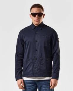 Weekend Offender Tavira Over-Shirt Navy -Fashion sportswear OSSS2410 TAVIRA NAVY 4735 MODEL
