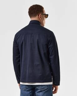 Weekend Offender Tavira Over-Shirt Navy -Fashion sportswear OSSS2410 TAVIRA NAVY 4736 MODEL