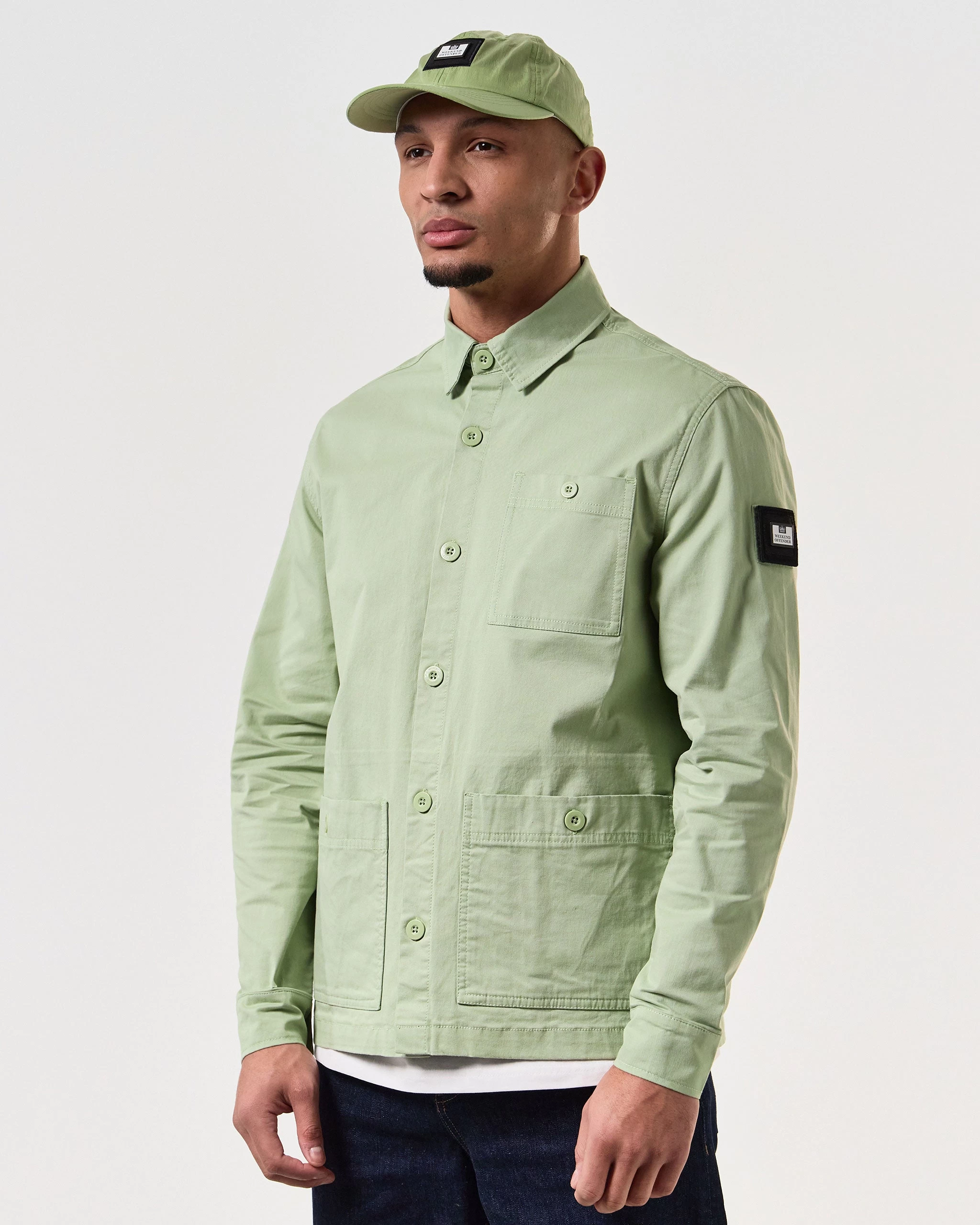 Weekend Offender Tavira Over-Shirt Pale Moss Green 3 Weekend Offender Tavira Over-Shirt Pale Moss Green - Image 3