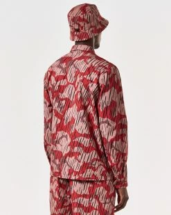 Weekend Offender Waya Over-Shirt Blaze Red Rain Camo -Fashion sportswear OSSS2420 WAYA CAMO BLAZE RAIN 6921