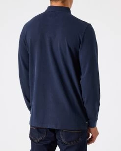 Weekend Offender Austin Long Sleeve Polo Shirt Navy -Fashion sportswear PO AW22 14 AUSTIN NAVY MODEL 2097