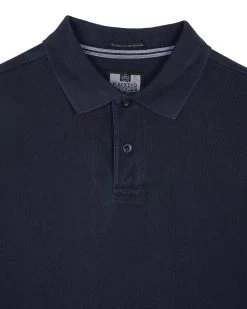 Weekend Offender Austin Long Sleeve Polo Shirt Navy -Fashion sportswear POAW22 14 AUSTIN NAVY 7968