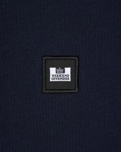Weekend Offender Costa Polo Shirt Navy/Blue House Check -Fashion sportswear POAW23 10 COSTA NAVY 0949