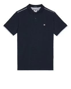 Weekend Offender Sakai Polo Shirt Navy/Blue House Check