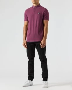 Weekend Offender Schooling Polo Shirt Deep Plum -Fashion sportswear POAW2316 SCHOOLING DEEP PLUM 1911 MODEL