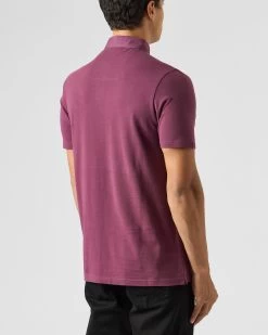 Weekend Offender Schooling Polo Shirt Deep Plum -Fashion sportswear POAW2316 SCHOOLING DEEP PLUM 1913 MODEL