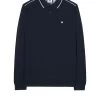 Weekend Offender Carola Long Sleeve Polo Shirt Navy/Blue House Check