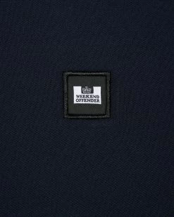 Weekend Offender Carola Long Sleeve Polo Shirt Navy/Blue House Check -Fashion sportswear POAW2318 CAROLA NAVY BLUE CHECK 0948