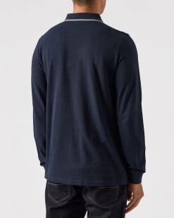 Weekend Offender Carola Long Sleeve Polo Shirt Navy/House Check -Fashion sportswear POAW2318 CAROLA NAVY HOUSE CHECK 0092