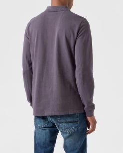 Weekend Offender Dice Long Sleeve Polo Shirt Greystone -Fashion sportswear POAW2320 DICE GREYSTONE 0201 MODEL