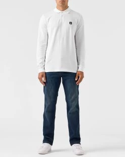 Weekend Offender Dice Long Sleeve Polo Shirt White -Fashion sportswear POAW2320 DICE WHITE 0522 MODEL
