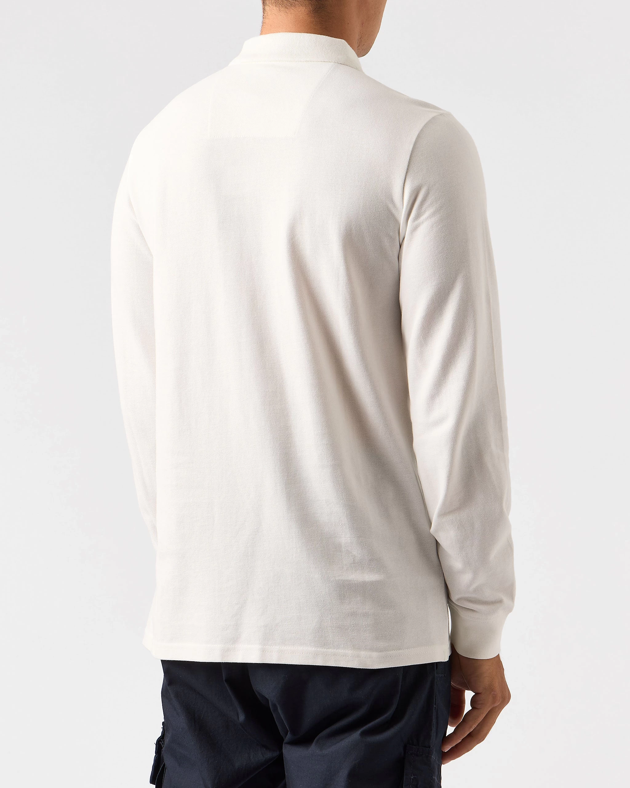 Weekend Offender Boman Long Sleeve Polo Shirt Winter White 4 Weekend Offender Boman Long Sleeve Polo Shirt Winter White - Image 4