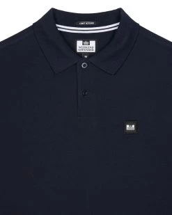 Weekend Offender Dice Long Sleeve Polo Shirt Navy -Fashion sportswear POAW3220 DICE NAVY 0975