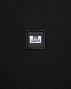 Weekend Offender Boman Long Sleeve Polo Shirt Black -Fashion sportswear POAW3223 BOMAN BLACK 0992