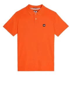 Weekend Offender Caneiros Polo Shirt Orange Fizz