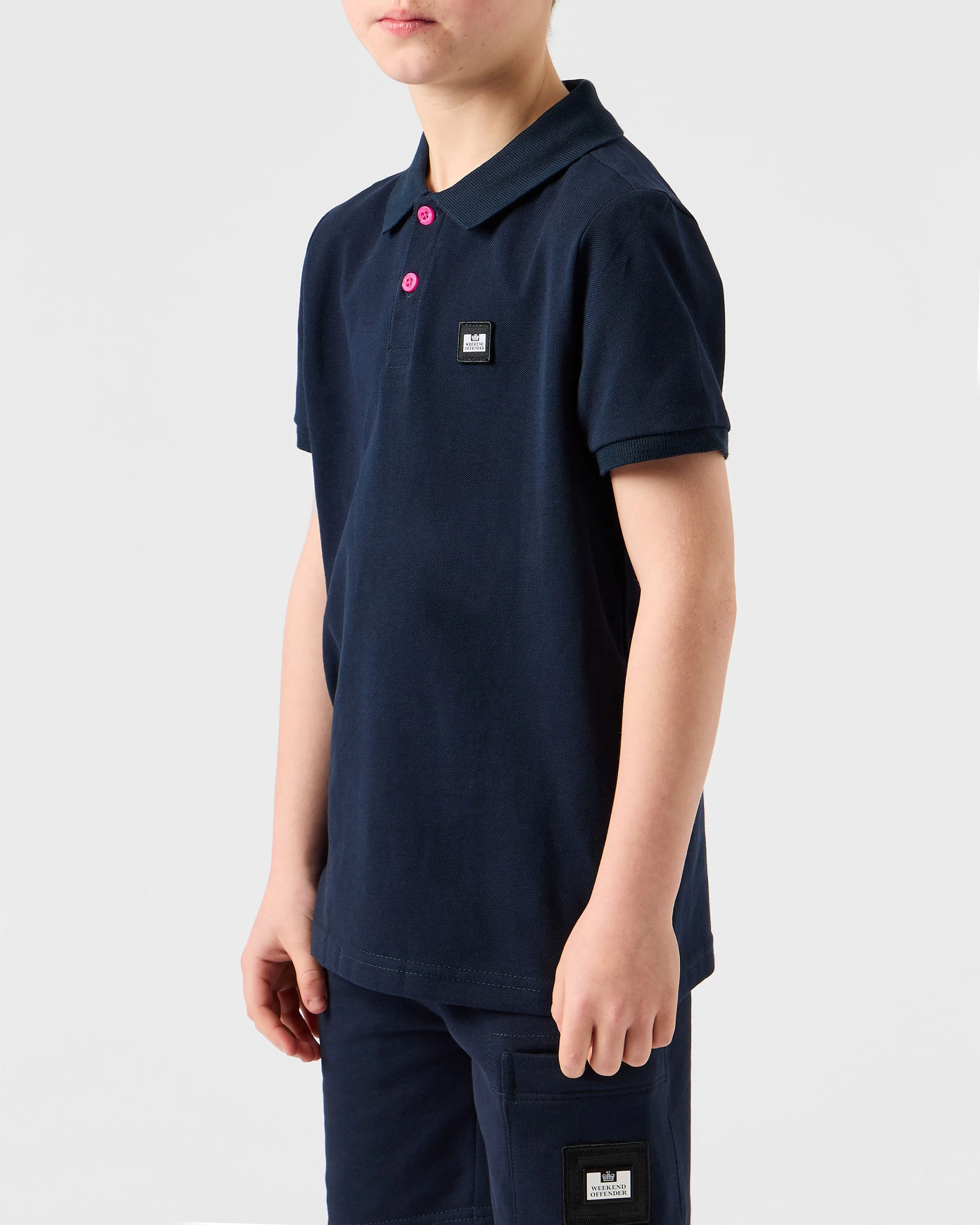 Weekend Offender Kids Caneiros Polo Shirt Navy 2 Weekend Offender Kids Caneiros Polo Shirt Navy - Image 2