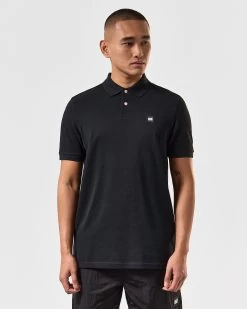 Weekend Offender Caneiros Polo Shirt Black -Fashion sportswear POSS2401 CANEIROS BLACK 3821 MODEL