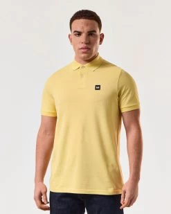 Weekend Offender Caneiros Polo Shirt Butter Yellow -Fashion sportswear POSS2401 CANEIROS BUTTER 5034 MODEL