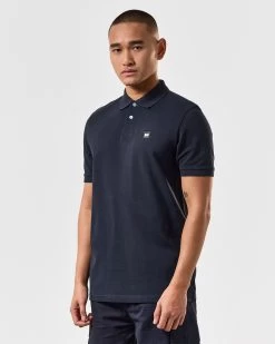 Weekend Offender Caneiros Polo Shirt Navy -Fashion sportswear POSS2401 CANEIROS NAVY 3858 MODEL