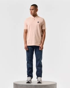 Weekend Offender Caneiros Polo Shirt Nectar Pink -Fashion sportswear POSS2401 CANEIROS NECTAR 4093 MODEL