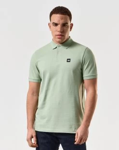 Weekend Offender Caneiros Polo Shirt Pale Moss Green -Fashion sportswear POSS2401 CANEIROS PALE MOSS 5005 MODEL