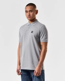Weekend Offender Caneiros Polo Shirt Smokey Grey -Fashion sportswear POSS2401 CANEIROS SMOKEY 4106 MODEL