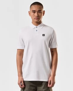 Weekend Offender Caneiros Polo Shirt White -Fashion sportswear POSS2401 CANEIROS WHITE 3995 MODEL
