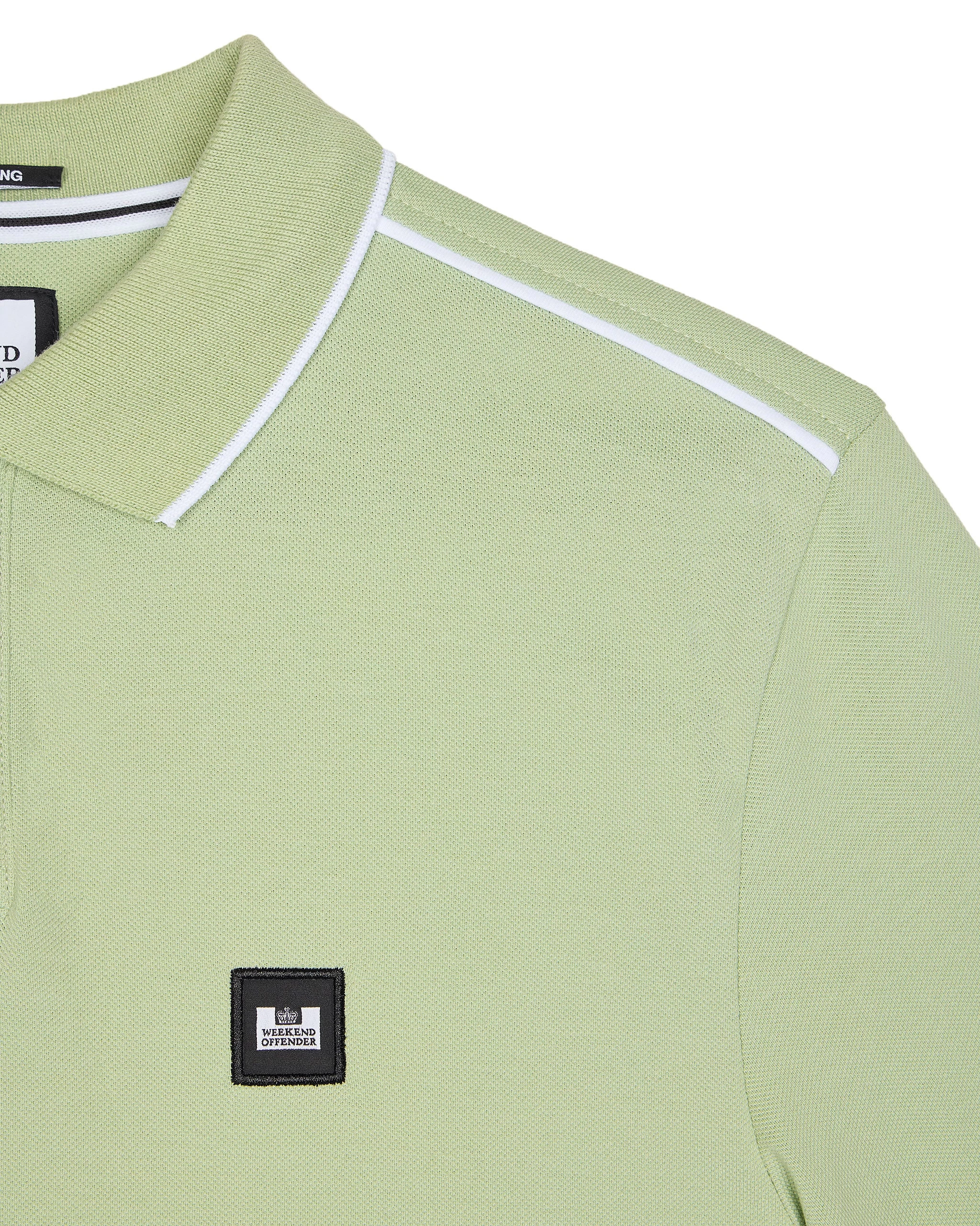 Weekend Offender Astola Polo Shirt Pale Moss Green 7 Weekend Offender Astola Polo Shirt Pale Moss Green - Image 7