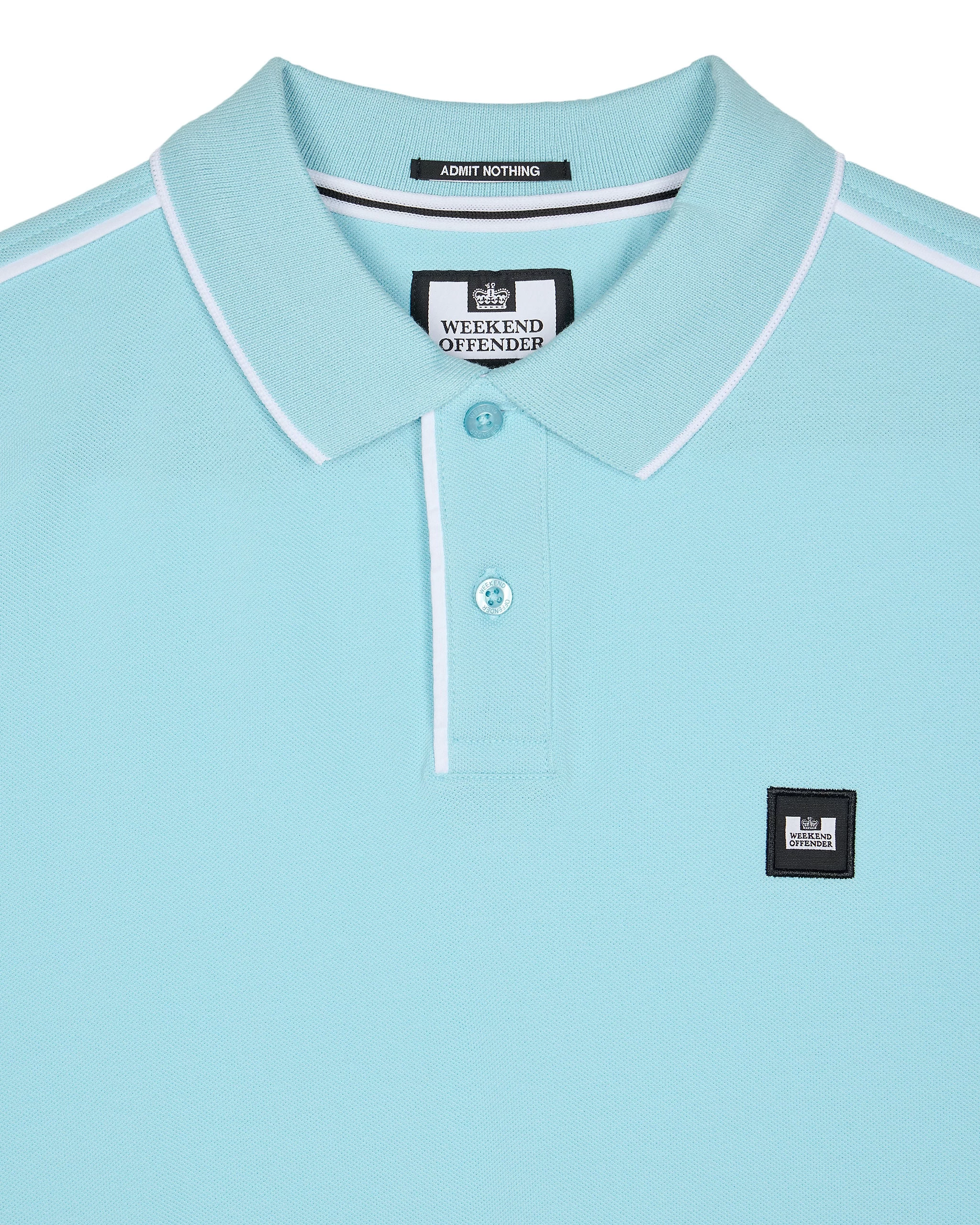 Weekend Offender Astola Polo Shirt Saltwater Blue 7 Weekend Offender Astola Polo Shirt Saltwater Blue - Image 7