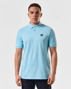 Weekend Offender Brant Polo Shirt Saltwater Blue -Fashion sportswear POSS2403 BRANT SALTWATER 5071 MODEL