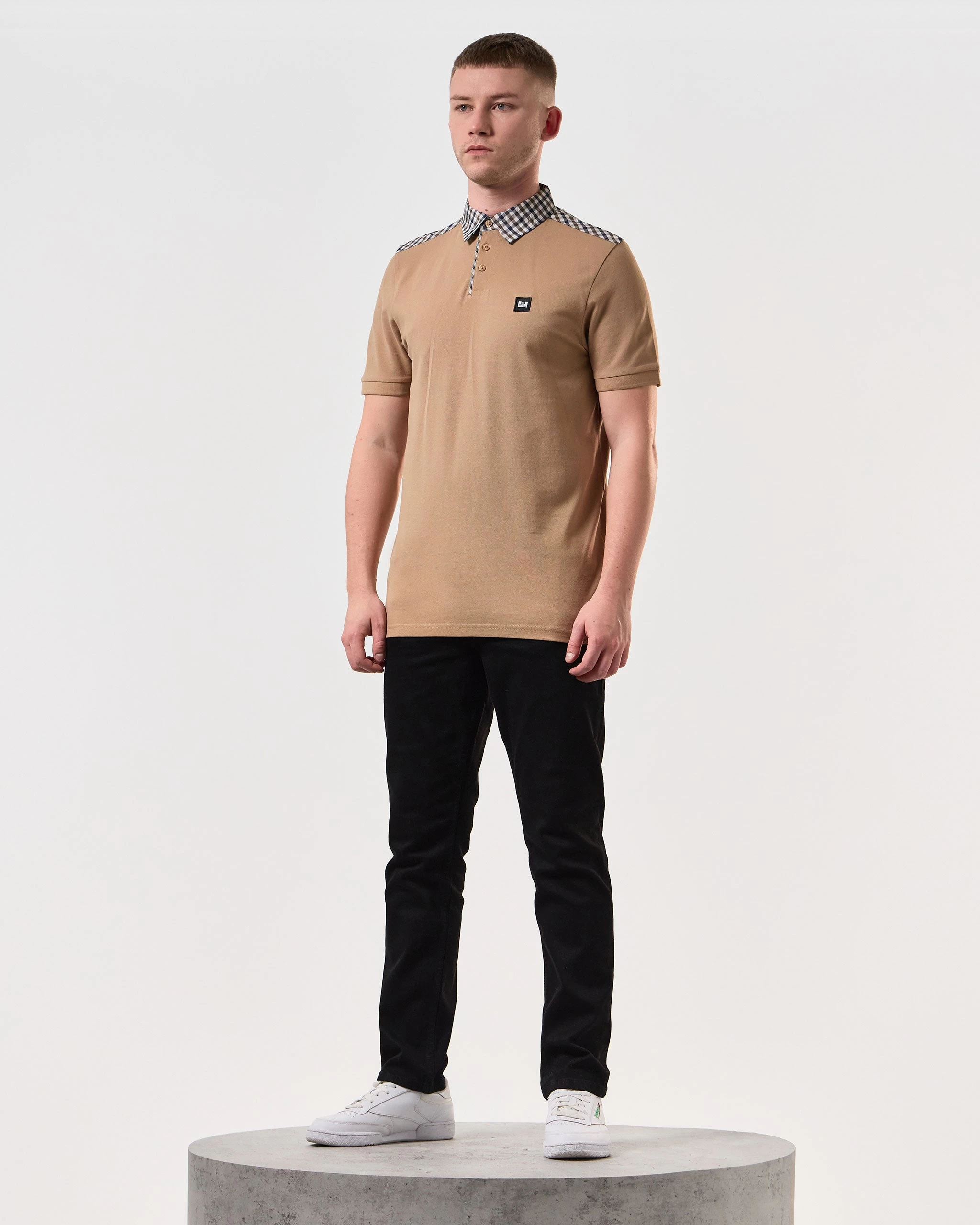 Weekend Offender Costa Polo Shirt Cognac Brown 2 Weekend Offender Costa Polo Shirt Cognac Brown - Image 2