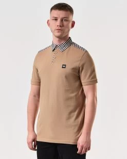 Weekend Offender Costa Polo Shirt Cognac Brown 7 Weekend Offender Costa Polo Shirt Cognac Brown -Fashion sportswear POSS2405 COSTA COGNAC 6340 MODEL