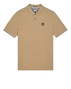 Weekend Offender Sakai Polo Shirt Cognac Brown - Plus Size