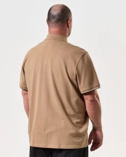 Weekend Offender Sakai Polo Shirt Cognac Brown - Plus Size 10 Weekend Offender Sakai Polo Shirt Cognac Brown - Plus Size -Fashion sportswear POSS2406X SAKAI COGNAC 8168 PLUS