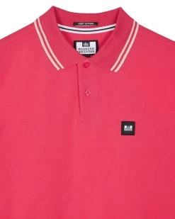Weekend Offender Levanto Polo Shirt Anthurium Pink/Alabaster -Fashion sportswear POSS2408 LEVANTO ANTHURIUM 10664