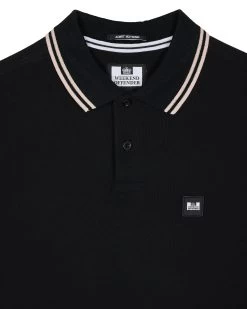 Weekend Offender Levanto Polo Shirt Black/Alabaster -Fashion sportswear POSS2408 LEVANTO BLACK 10870