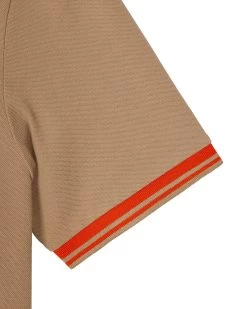 Weekend Offender Levanto Polo Shirt Cognac Brown/Pure Orange -Fashion sportswear POSS2408 LEVANTO COGNAC 10570WO