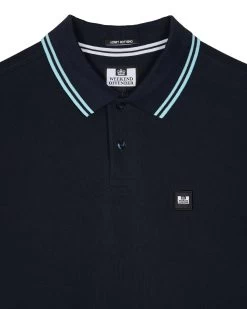 Weekend Offender Levanto Polo Shirt Navy/Saltwater Blue -Fashion sportswear POSS2408 LEVANTO NAVY 10698